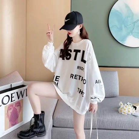 卫衣服2024年新款女装春秋季上衣春装宽松女士薄款外套中长款爆款图片