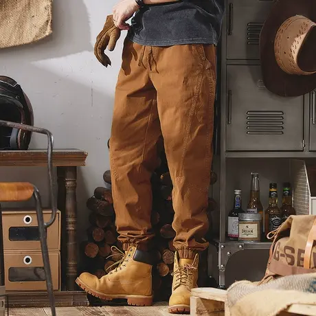 Modi Nick/摩帝尼克百搭男款裤子男士工装裤直筒纯棉工装休闲裤男商品大图