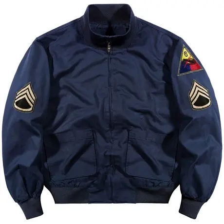 VIP飞行员夹克男立领棒球服复古工装外套春秋宽松纯棉工装坦克服商品大图