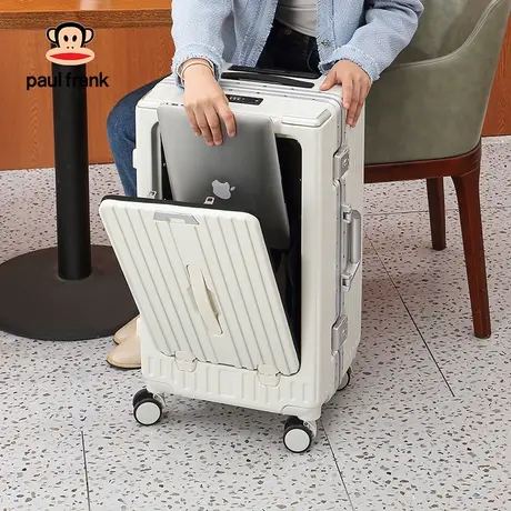 大嘴猴商务拉杆箱20寸前置开口行李箱男电脑登机箱密码箱女旅行箱商品大图