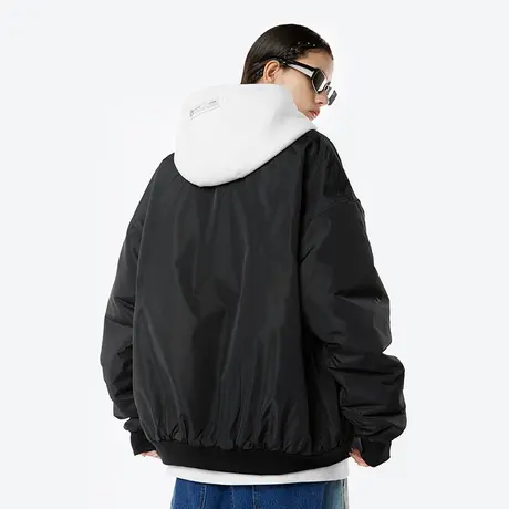 潮流日系简约国潮纯色原宿风夹克男潮牌ins冬季大码保暖vintage潮商品大图