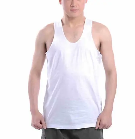 中老年背心 男士春夏季纯棉跨栏T恤打底汗衫 男宽松老头衫汗背心商品大图