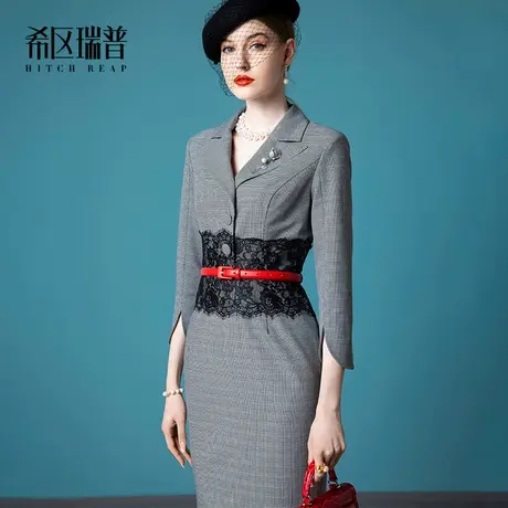 希区瑞普高端轻奢法式连衣裙女装秋冬2023年新款气质职业修身裙子图片