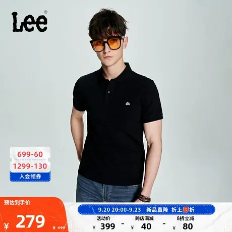 Lee商场同款23新品修身版多色男短袖polo衫休闲LMT0045303RX图片
