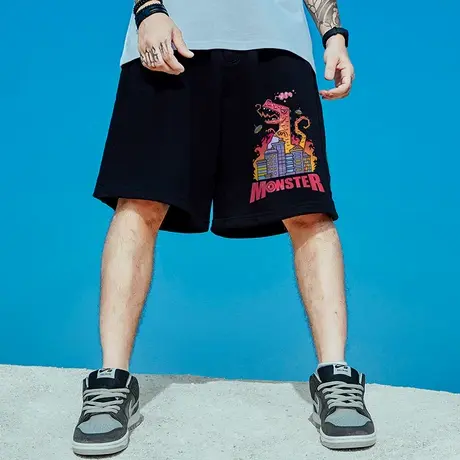 胖子五分裤潮牌嘻哈加肥加大码男ins宽松篮球运动国潮短裤男潮流商品大图