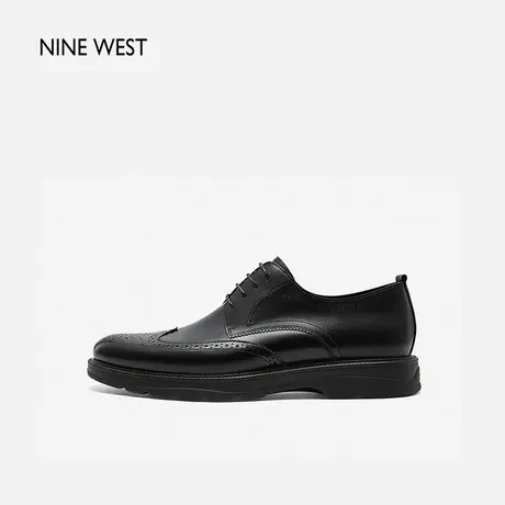 Nine West/玖熙复古布洛克鞋男士皮鞋2024春新款真皮男鞋商品大图
