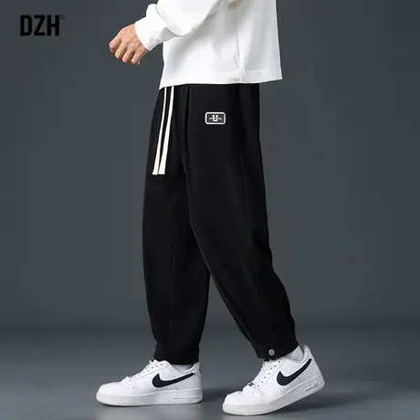 男士黑色休闲裤子男潮流百搭宽松休闲裤哈伦裤2023新款束脚运动裤商品大图