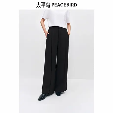 太平鸟女装年秋季新款气质直筒裤A1GBE3332图片