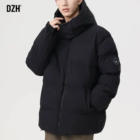 男士黑色连帽棉服男冬季棉袄加厚面包服冬装外套上衣2025新款棉衣图片