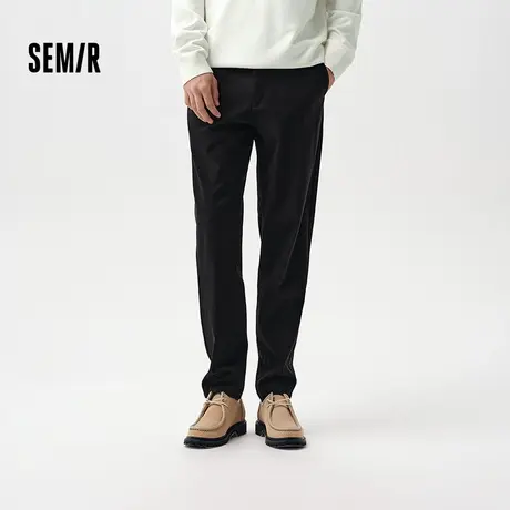 舒服裤|商场同款森马休闲裤男春季简约纯色商务小脚长裤时尚百搭图片