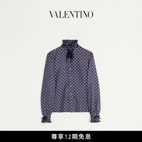 [礼物]华伦天奴VALENTINO女士 PLUS DE POIS 波点印花衬衫图片