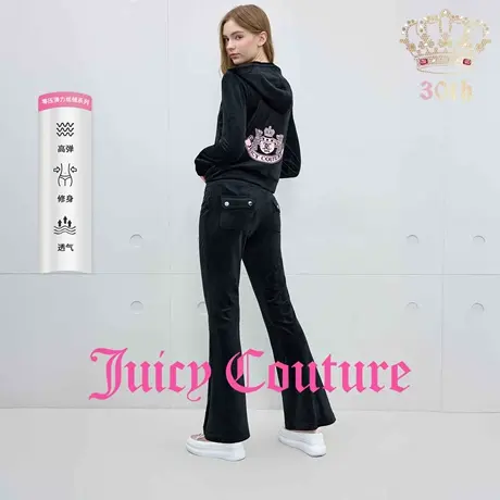 Juicy Couture【30周年系列】零压弹力丝绒橘滋25秋新款休闲裤女商品大图