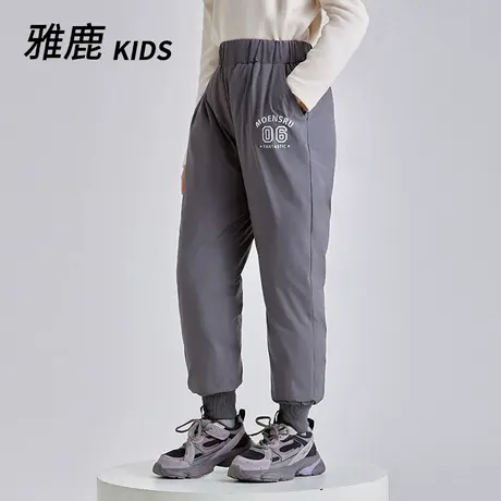 雅鹿儿童加厚羽绒裤男女童裤子外出户外学生宝宝中大童冬季新款商品大图