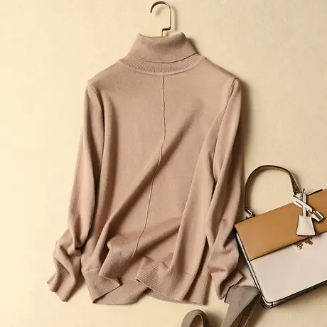 高领毛衣女秋冬新款韩版女装宽松套头针织衫时尚百搭女长袖打底衫商品大图