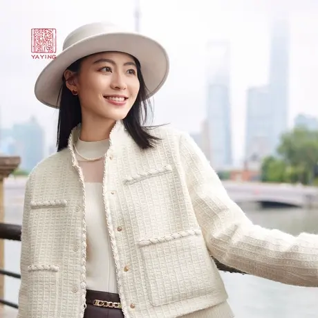 EP雅莹高端系列 小香风针织拼接立领羽绒服 秋冬商场同款Y106A图片
