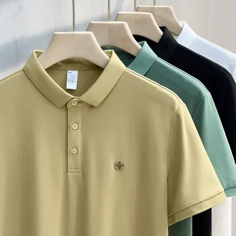 笑脸小花夏季短袖t恤男装潮牌潮流ins翻领POLO衫简约百搭半袖保罗商品大图