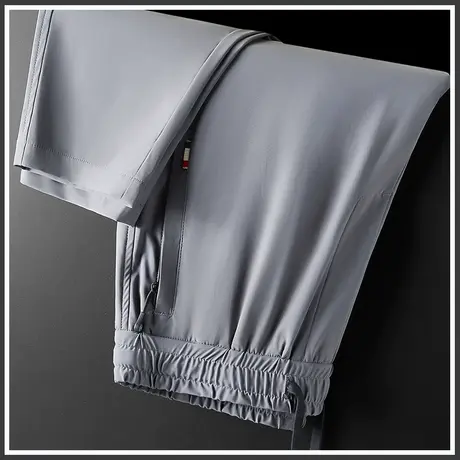 冰丝休闲裤男士抽绳运动速干男裤夏季薄款跑步夏天凉凉爽裤子男款图片