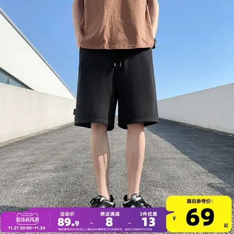 唐狮2024夏季新款休闲短裤男宽松直筒五分裤运动抽绳显瘦中裤潮款商品大图