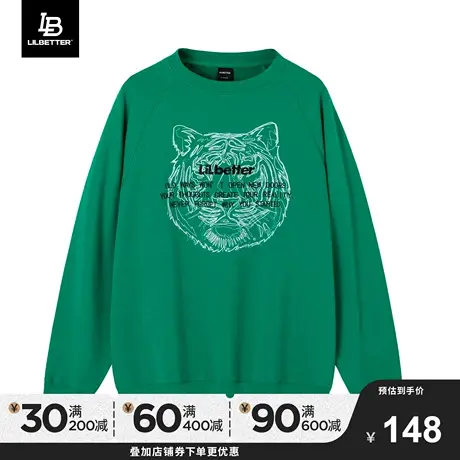 Lilbetter男士卫衣秋冬款cityboy套头衫潮牌美式上衣宽松圆领衣服商品大图