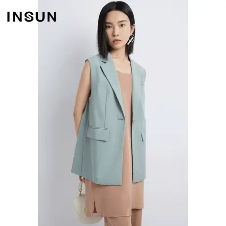 INSUN恩裳夏季西装领口袋装饰马夹商品大图