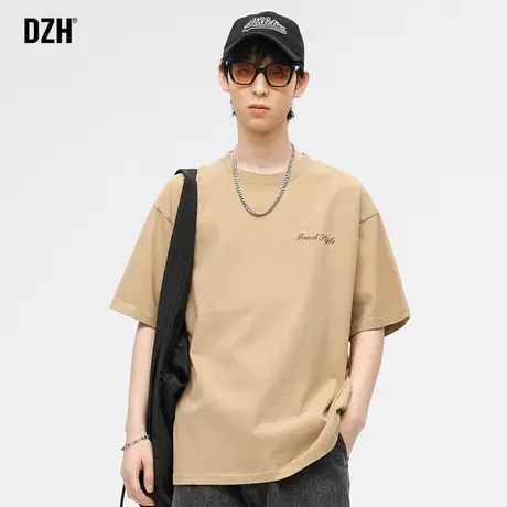 男士纯棉t恤男潮流短袖男款2024年夏季男装圆领套头上衣夏装体恤商品大图