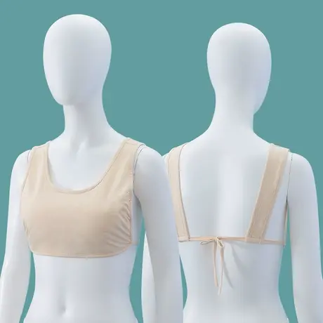 无杯式棉垫防凸点打底背心式宽松文胸无钢圈一体式内衣商品大图