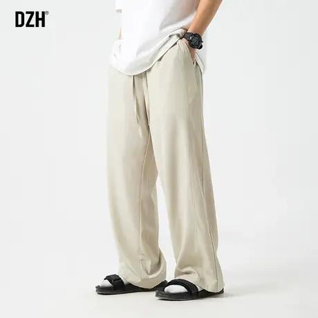 男生弹力垂感裤子男款美式高街2024新款休闲裤春秋长裤百搭直筒裤商品大图