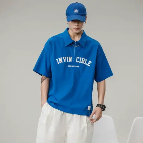 Modi Nick/摩帝尼克时尚潮流百搭男士工装polo衫短袖夏季薄款潮牌图片