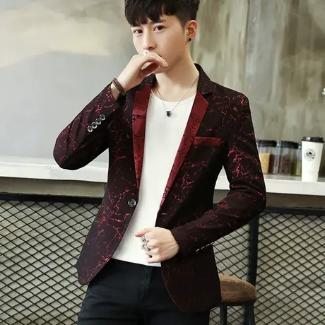 男士西服韩版修身帅气休闲小西装青少年便西男春季外套潮2019新款商品大图