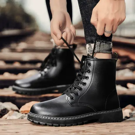 夏季马丁靴男夏季薄款钓鱼鞋防水防滑工地胶鞋厨房雨靴水鞋雨鞋男商品大图