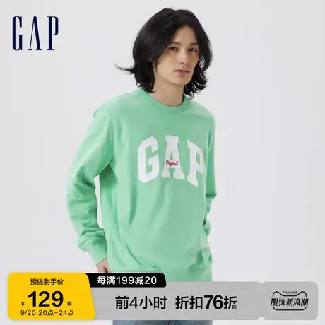 Gap男女装美式复古LOGO法式圈织软卫衣877448秋季情侣运动上衣商品大图