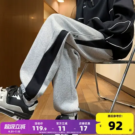 唐狮卫裤男2025春秋新款运动裤男生束脚针织长裤宽松显瘦裤子潮WW商品大图