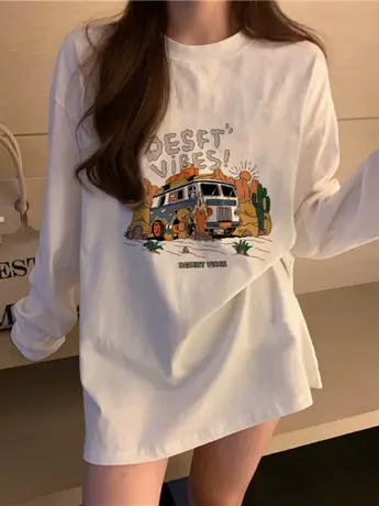 仿棉长袖t恤2023早春新款欧货女装秋冬季内搭打底衫设计感上衣服商品大图