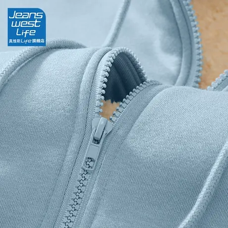 真维斯LIFE外套女冬季2023新款冬季加绒加厚羊羔绒拉链开衫上衣潮商品大图