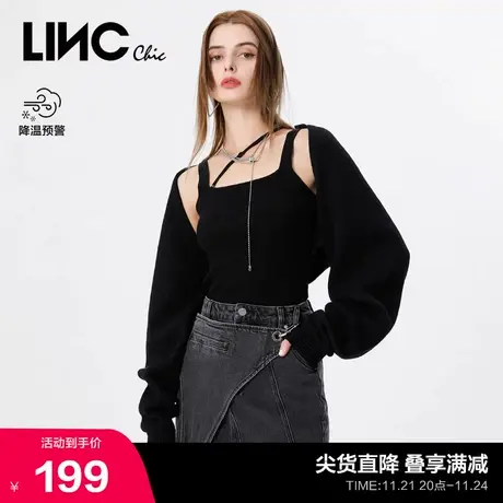 LINCCHIC金羽杰背心内搭设计感针织吊带上衣女内搭背心女S21SW316商品大图