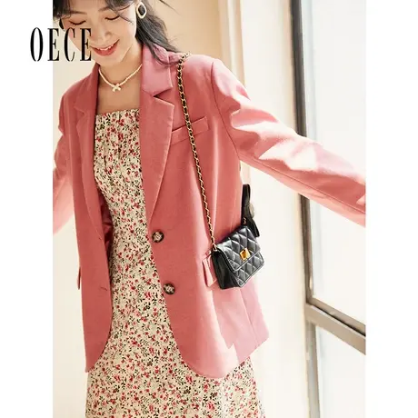 Oece淑女小西装秋装新款女显白复古西服外套春秋商品大图