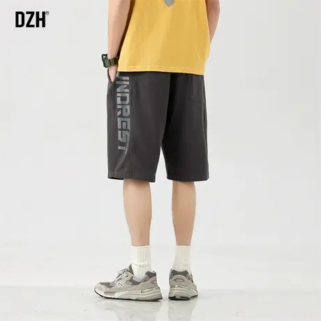 男士灰色运动短裤男夏季薄款美式五分裤直筒宽松裤子2023新款中裤商品大图