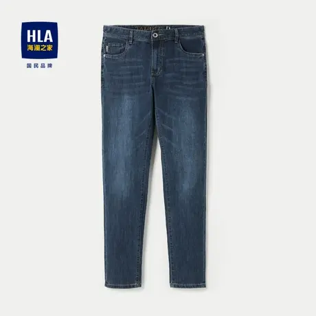 HLA/海澜之家含桑蚕丝五袋款弹力牛仔裤24春夏新款时尚休闲裤子男图片