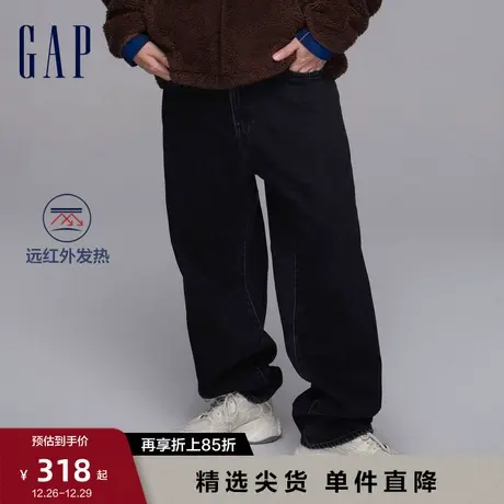 【断码优惠】Gap男装秋季水洗牛仔裤远红外发热保暖长裤819802图片