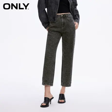 ONLY奥莱春季新款休闲百搭洗烂高腰男友裤九分牛仔裤女商品大图