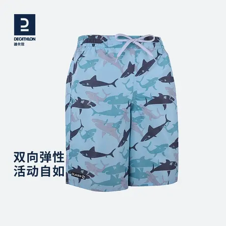 迪卡侬男童短裤儿童沙滩裤夏季户外沙滩速干防泼水宽松舒适KIDK图片