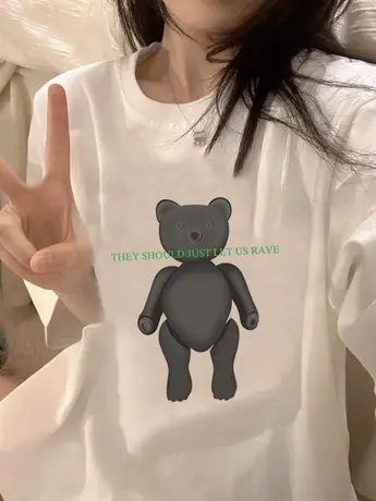 美式潮牌T恤女短袖夏季新款宽松高级感ins大码oversize情侣上衣商品大图