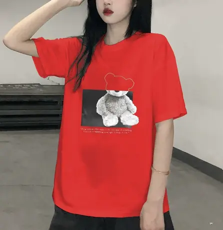 夏季韩版中长款2023年虎年新款新年T恤短袖百搭宽松上衣ins潮女商品大图