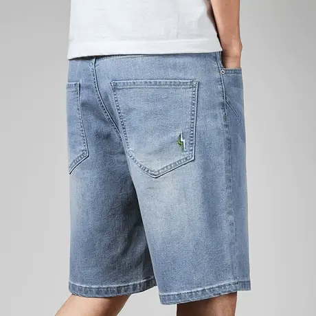 夏季薄款五分牛仔短裤男士2023年新款马裤男款休闲男裤子夏天外穿商品大图