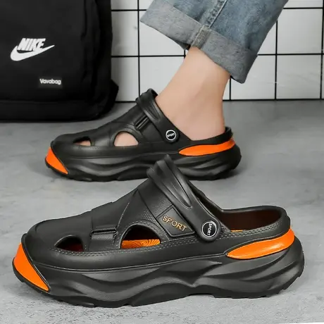 男士雨鞋夏新款厨房防水防滑洗车工作鞋踩屎感户外溯溪涉水凉拖鞋商品大图