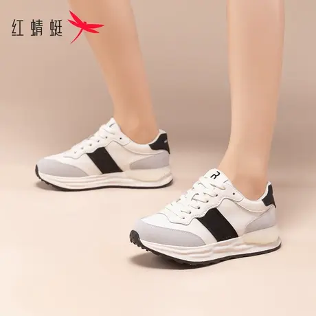 红蜻蜓阿甘鞋女2023秋季新款女鞋软底轻便华夫鞋小蛮腰爆款运动鞋商品大图