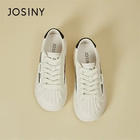 Josiny/卓诗尼厚底小白鞋女款2024新款配裙子休闲板鞋女士运动鞋商品大图