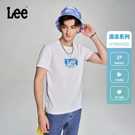 Lee商场同款23春夏新品舒适版印花凉感男短袖T恤LMT004538200图片