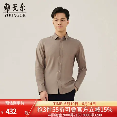 【商场同款】雅戈尔男士长袖衬衫春季新款官方商务休闲长袖衬衫男商品大图