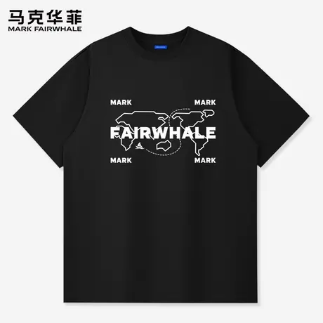【重磅纯棉】马克华菲复古印花短袖t恤男士上衣夏季宽松圆领半袖X商品大图